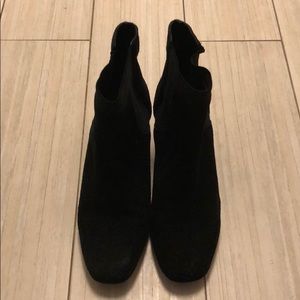 Zara black suede booties